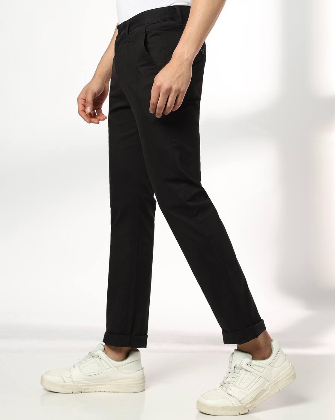 John Players | Men Straight Fit Flat-Front Chinos|1