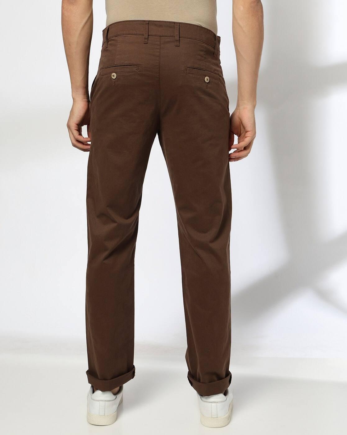 John Players | Men Straight Fit Mid-Rise Chinos|2
