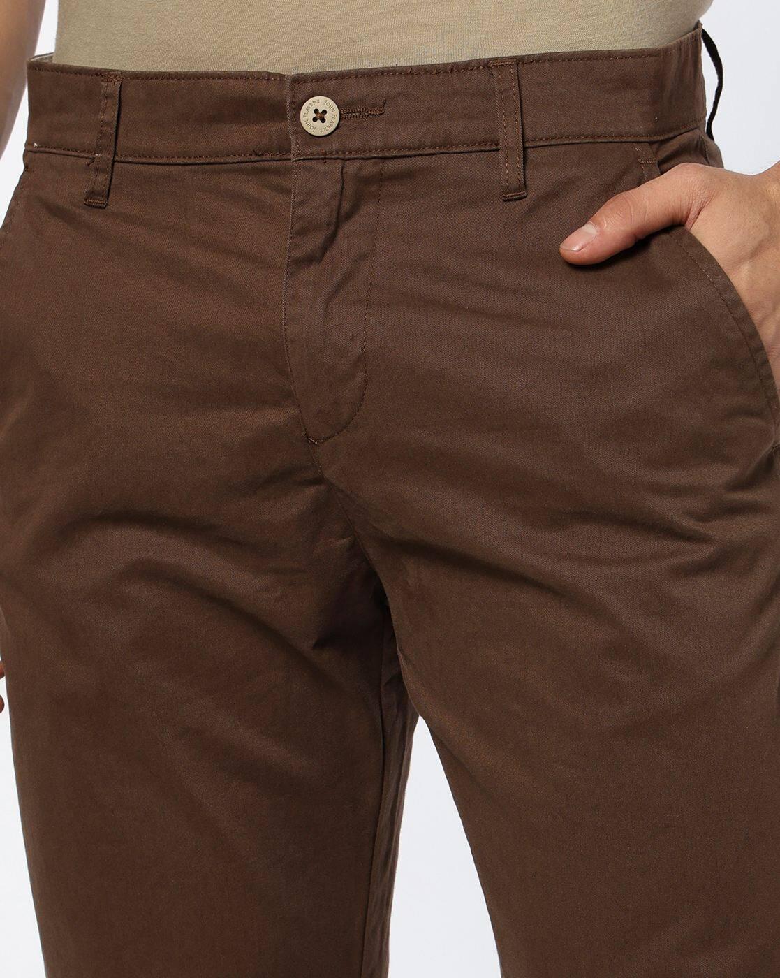 John Players | Men Straight Fit Mid-Rise Chinos|3