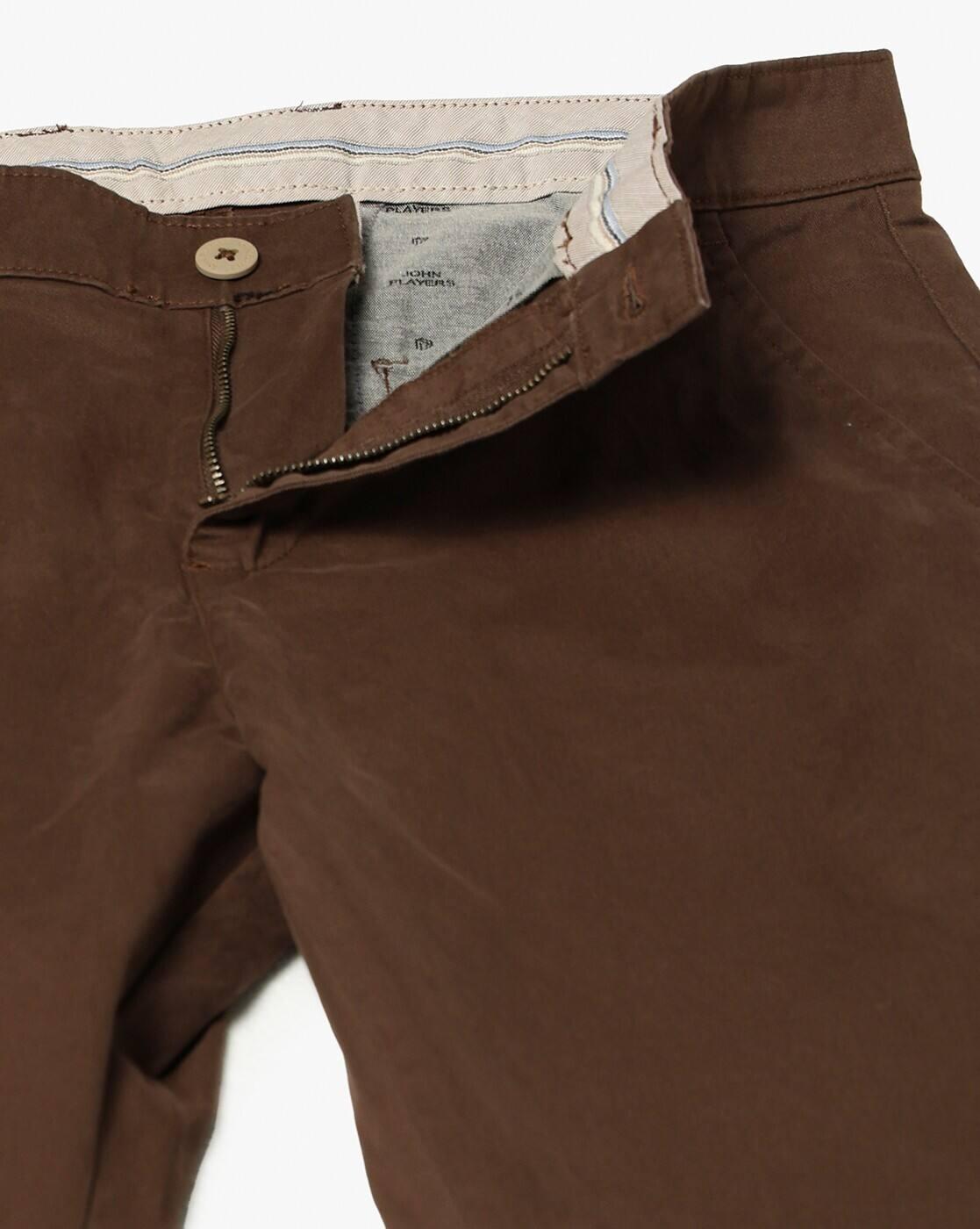John Players | Men Straight Fit Mid-Rise Chinos|4