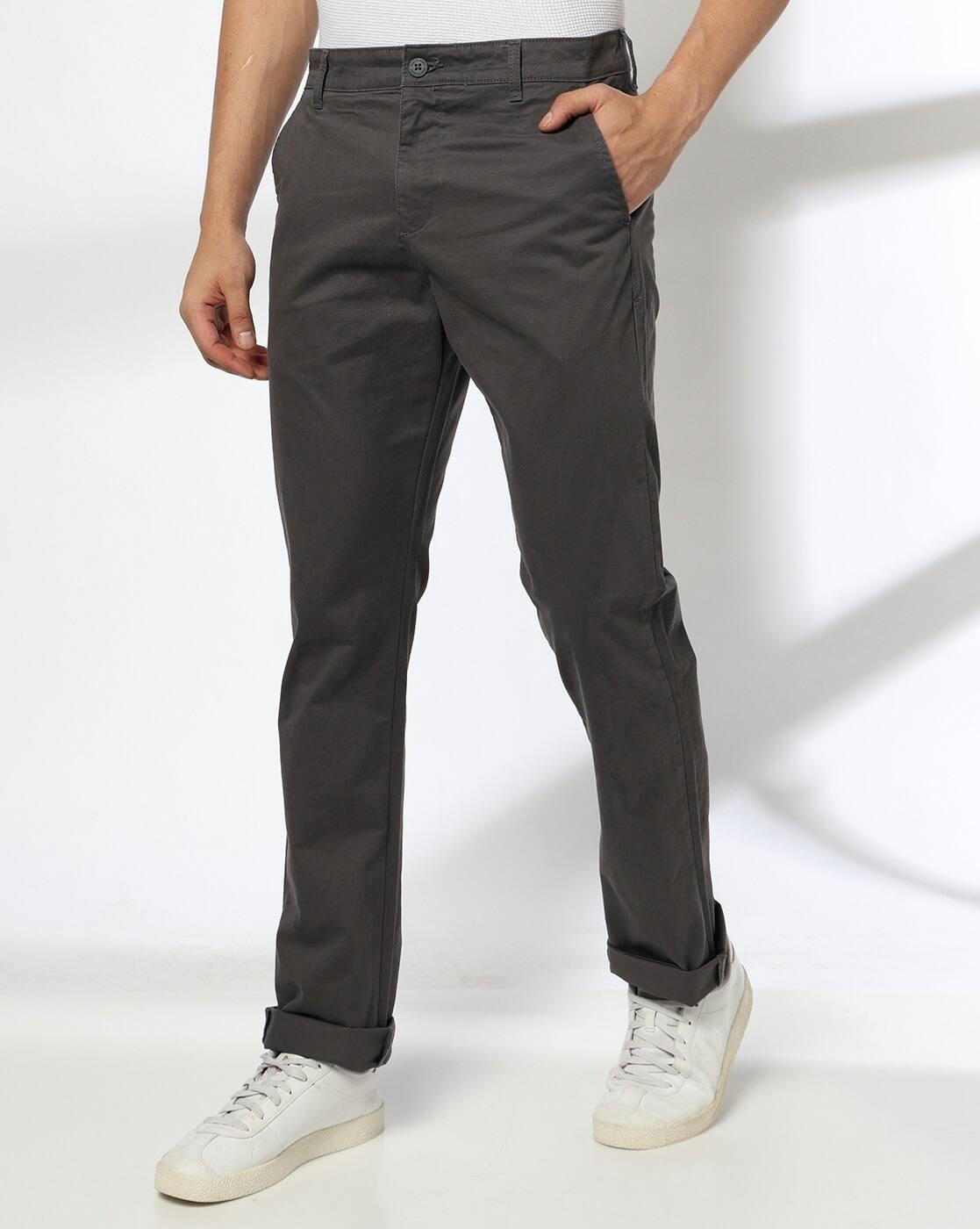 John Players | Men Straight Fit Mid-Rise Chinos|0
