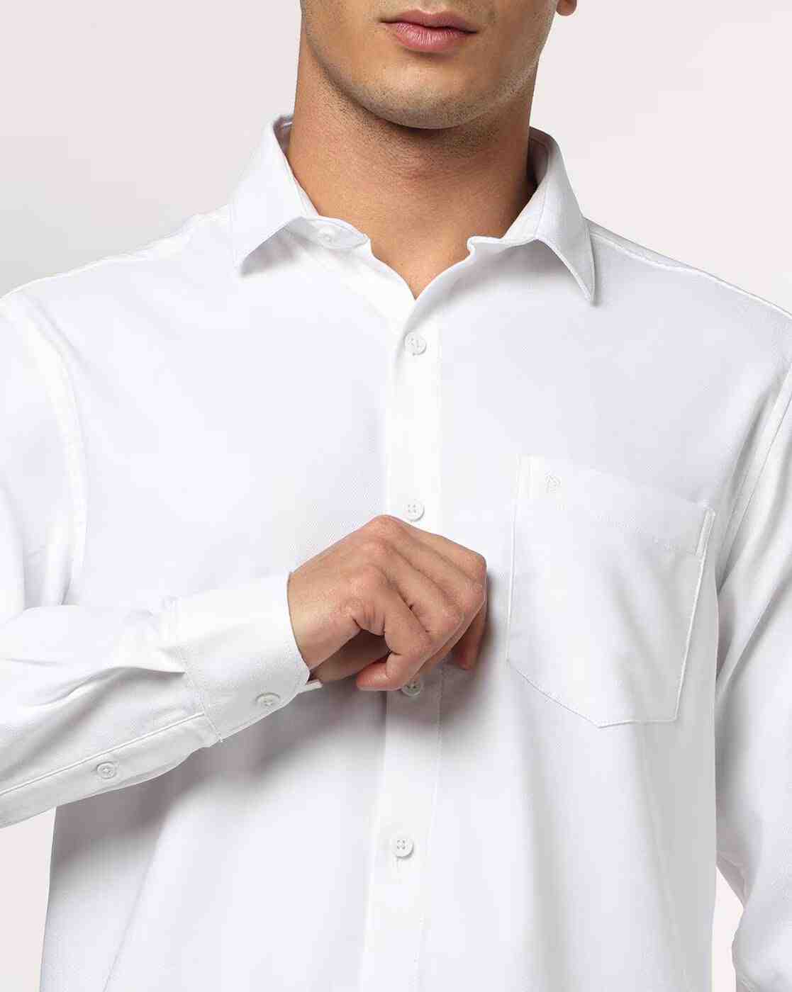 John Players | Men Slim Fit Stretchable Casual Shirt|4