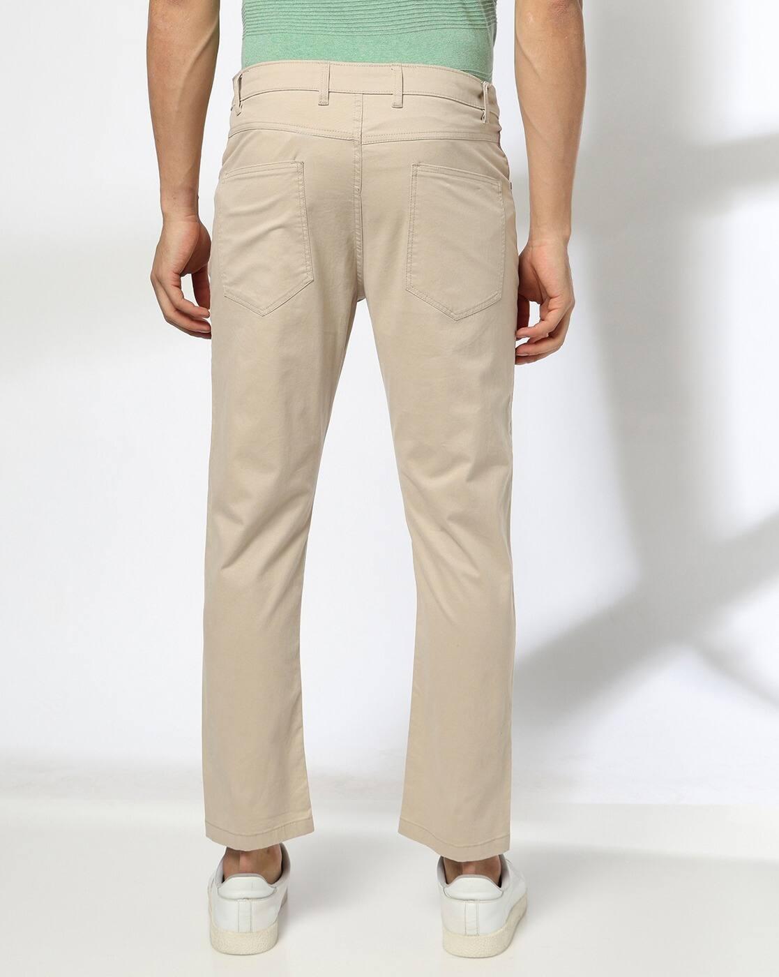 John Players | Men Slim Fit Mid-Rise Chinos|2