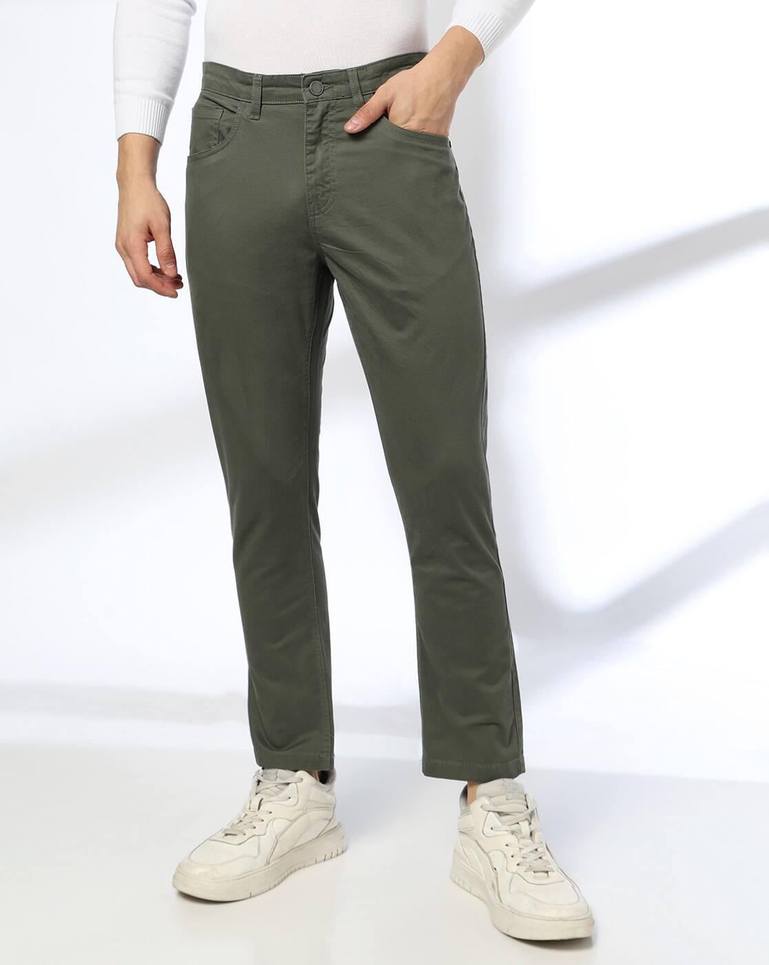 Men Slim Fit Mid-Rise Chinos