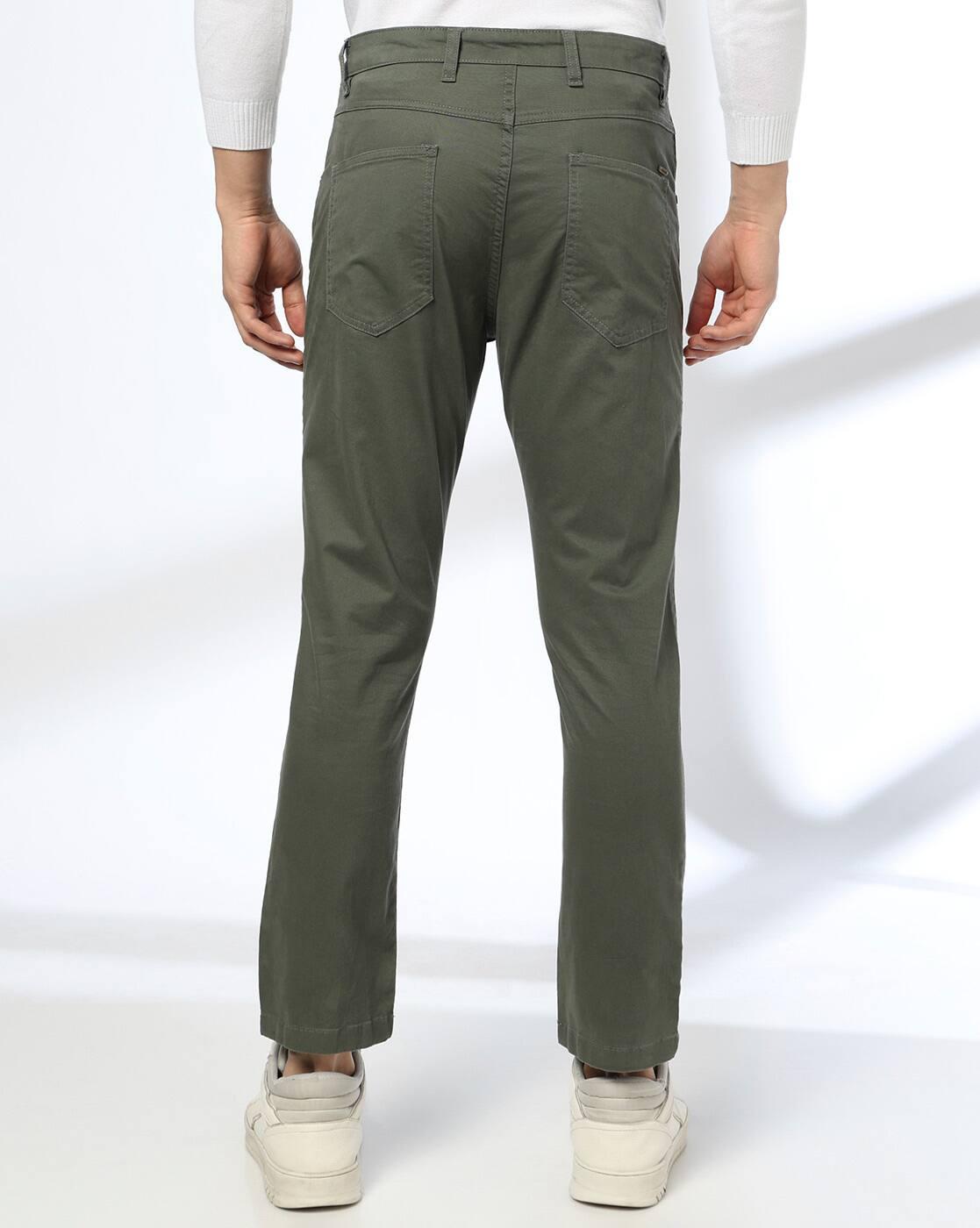 John Players | Men Slim Fit Mid-Rise Chinos|2