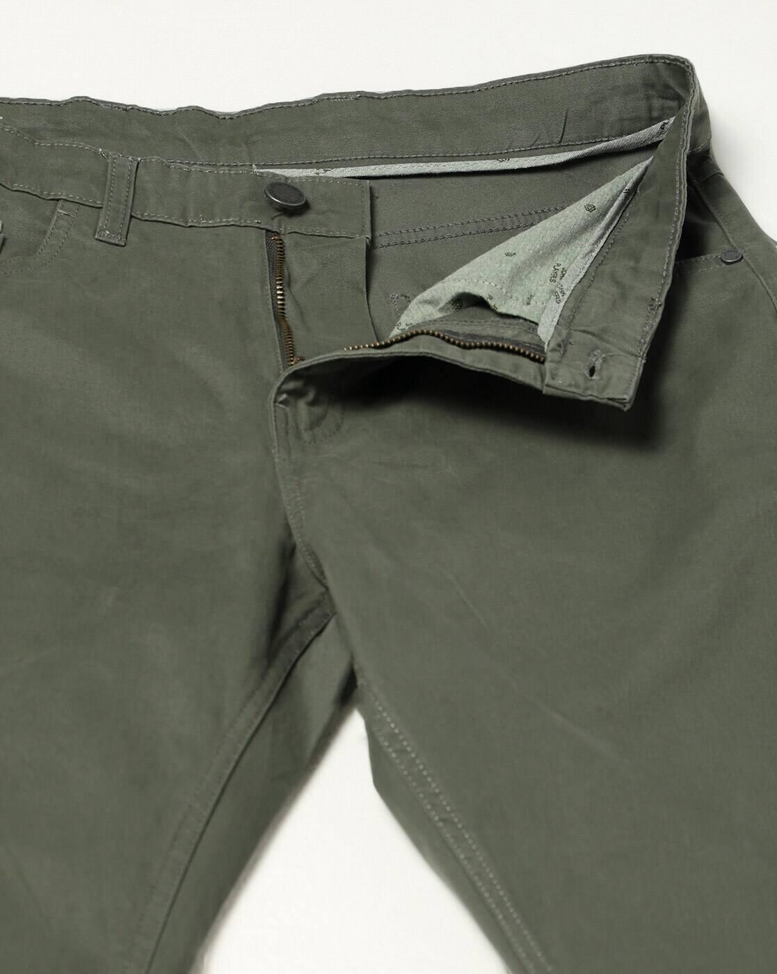 John Players | Men Slim Fit Mid-Rise Chinos|4