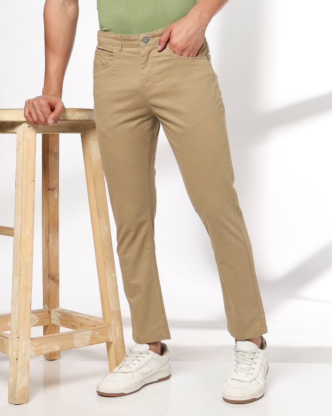 Men Slim Fit Mid-Rise Chinos