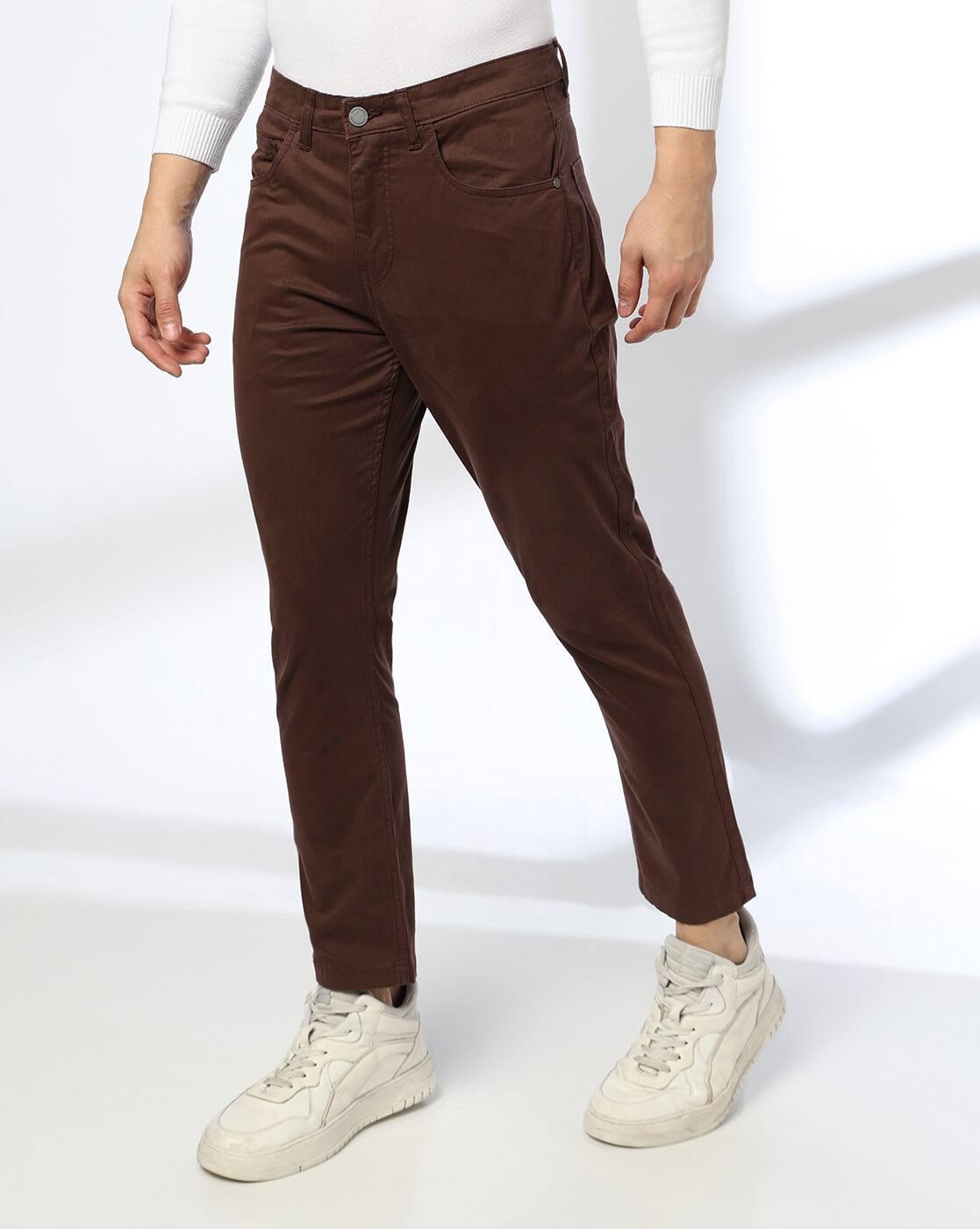 Men Slim Fit Mid-Rise Chinos