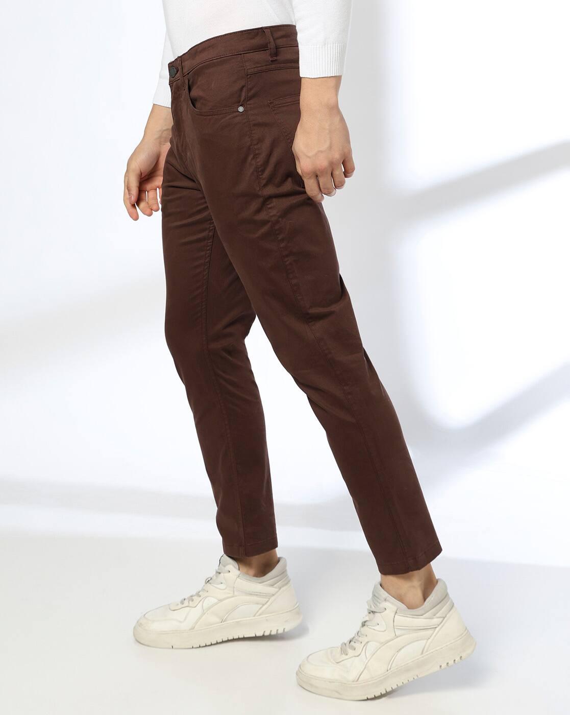 John Players | Men Slim Fit Mid-Rise Chinos|1