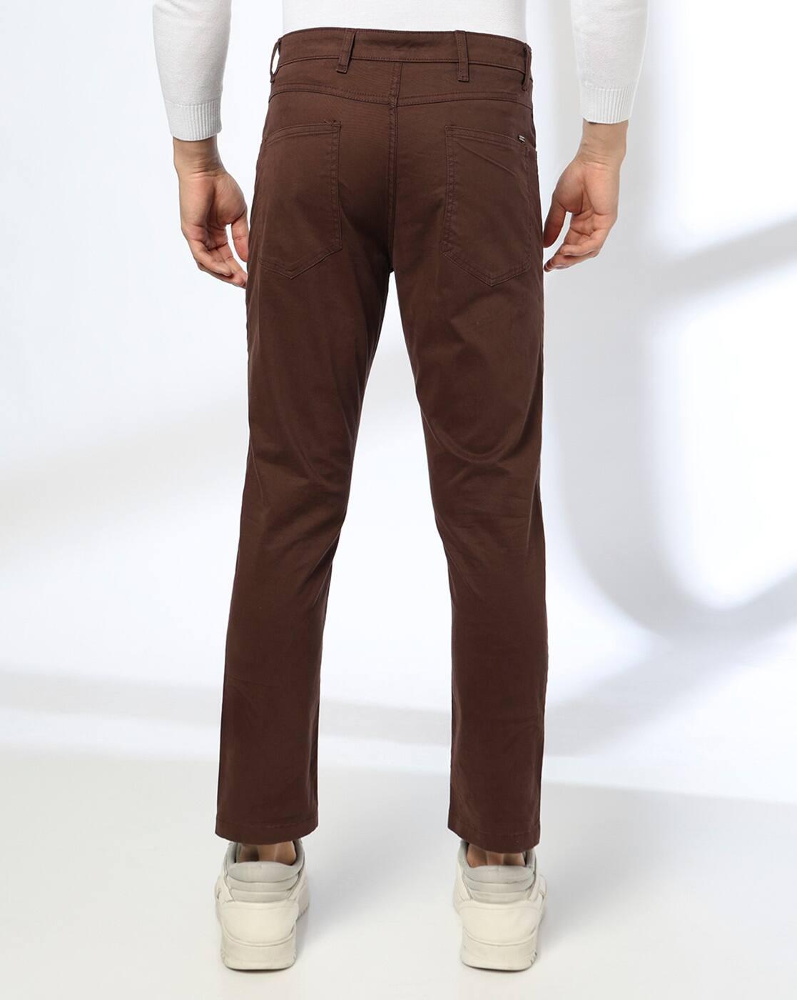John Players | Men Slim Fit Mid-Rise Chinos|2