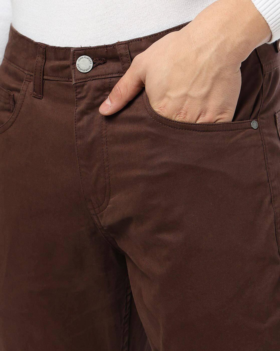 John Players | Men Slim Fit Mid-Rise Chinos|3