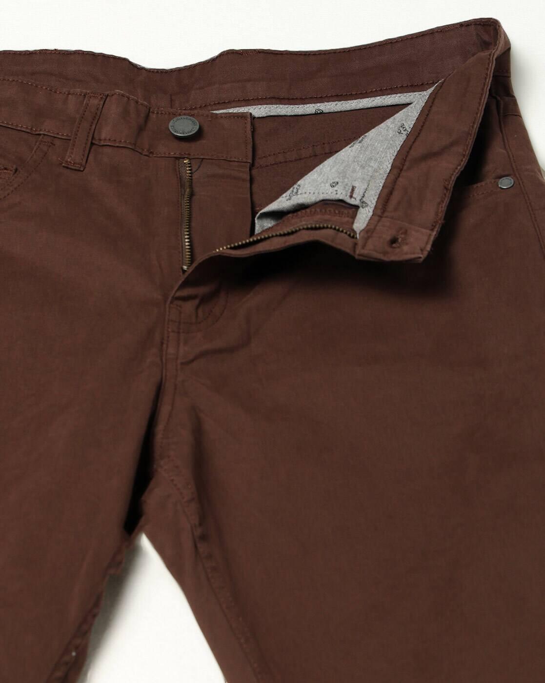 John Players | Men Slim Fit Mid-Rise Chinos|4
