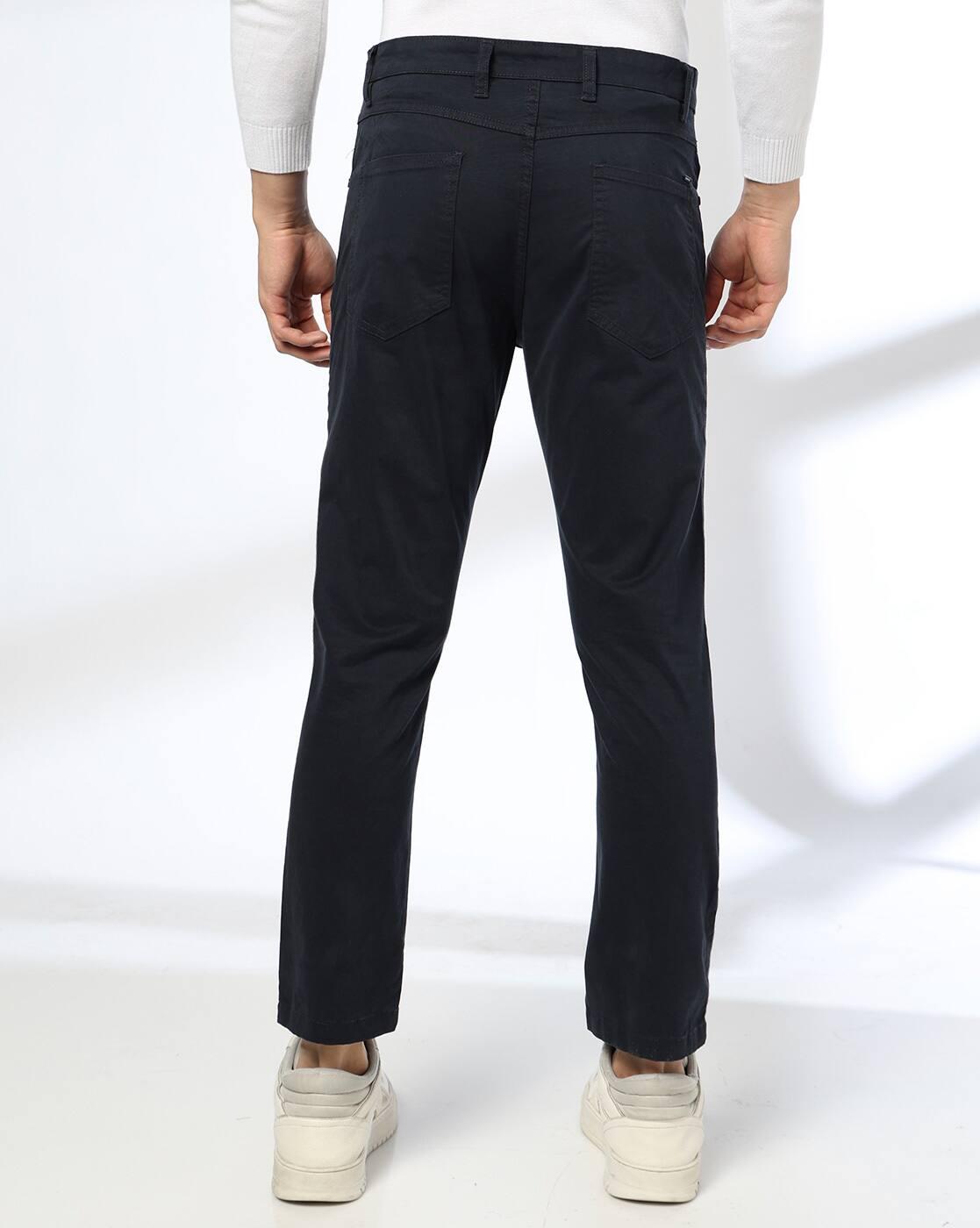 John Players | Men Slim Fit Mid-Rise Chinos|2