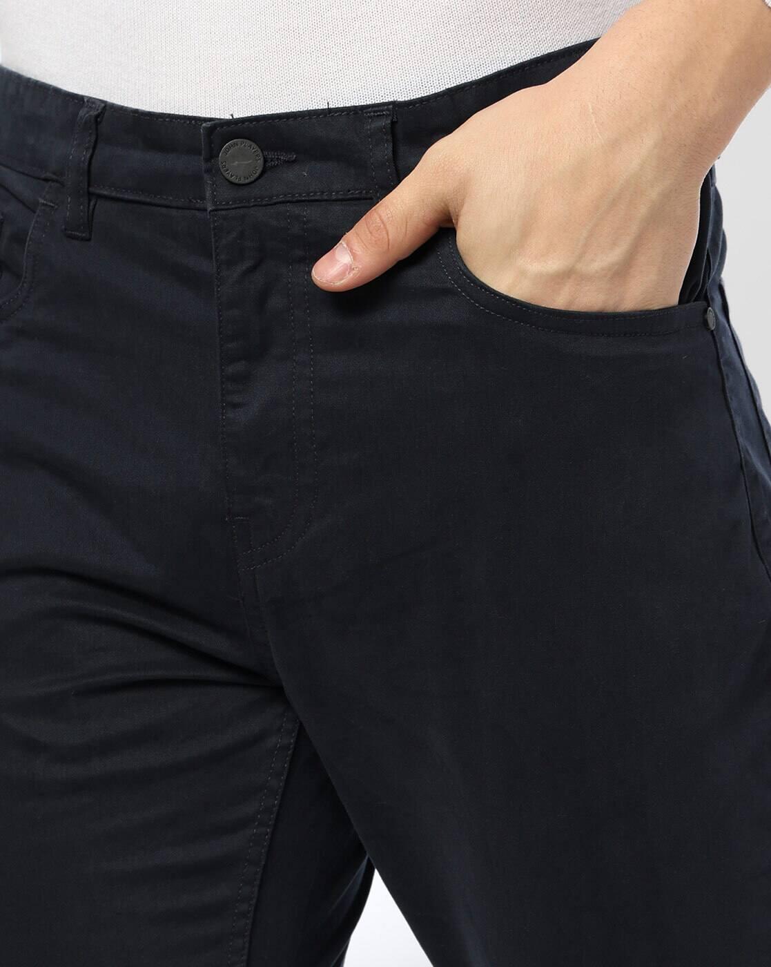 John Players | Men Slim Fit Mid-Rise Chinos|3