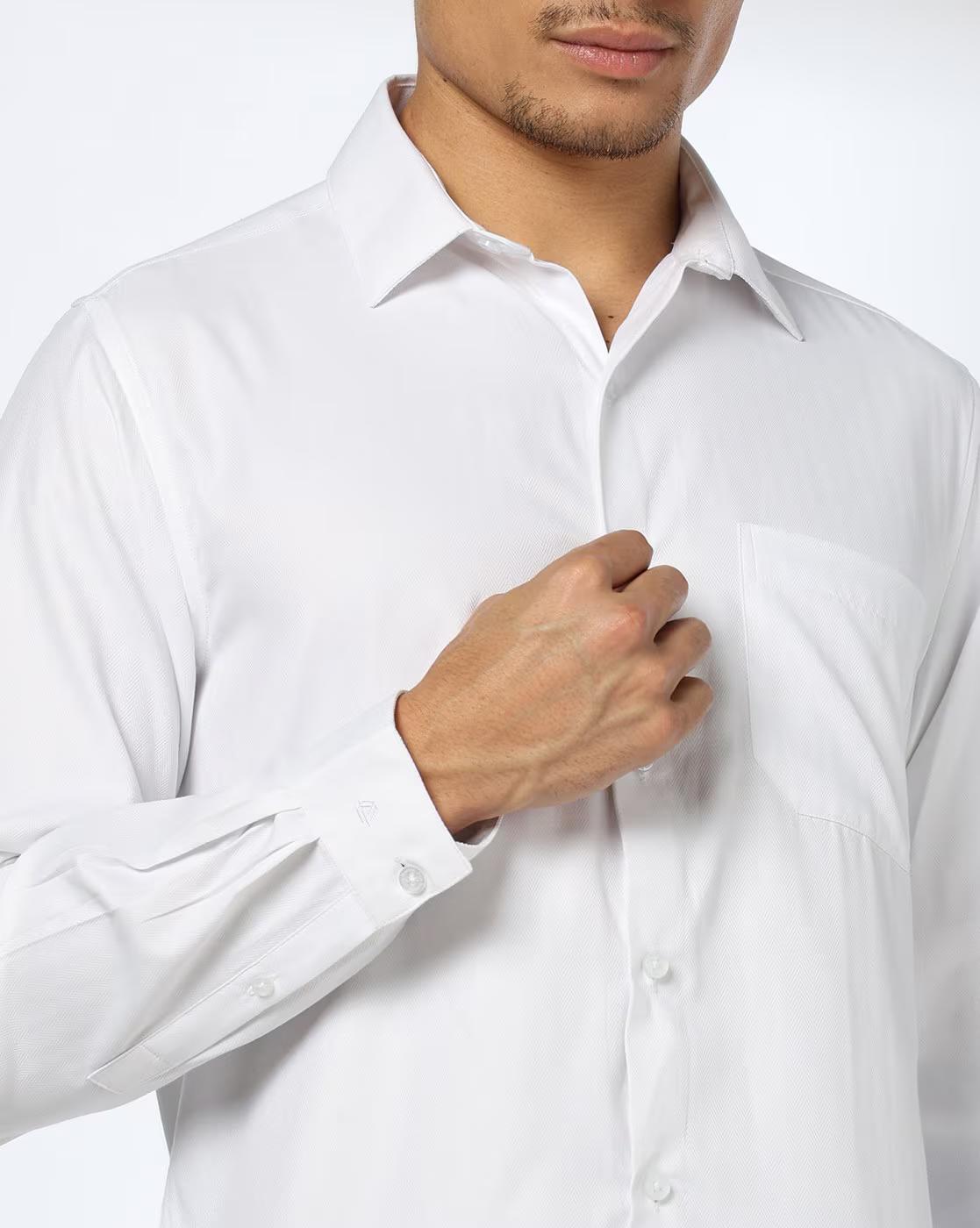 John Players | Men Slim Fit Shirt with Patch Pocket|4