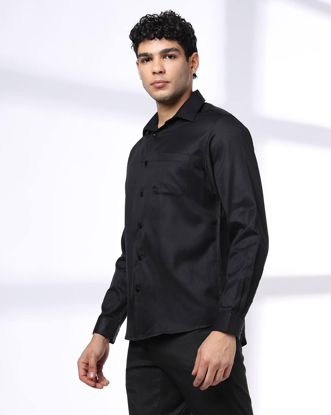 John Players | Men Slim Fit Shirt with Patch Pocket|1