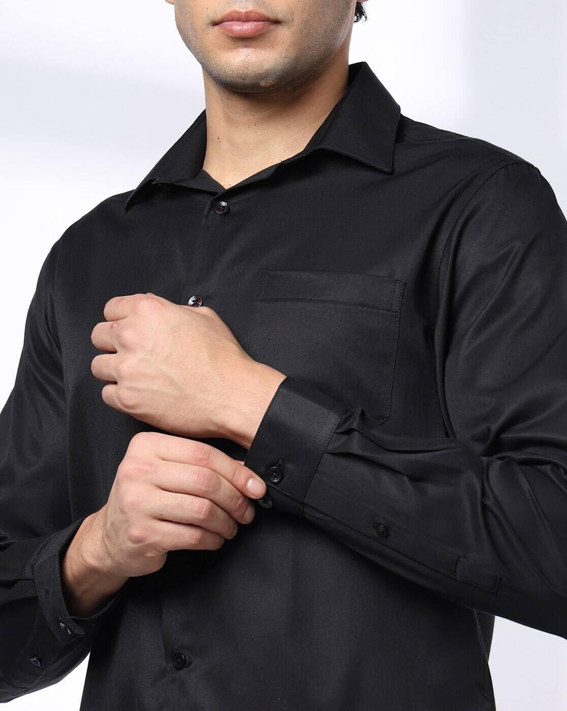 John Players | Men Slim Fit Shirt with Patch Pocket|4