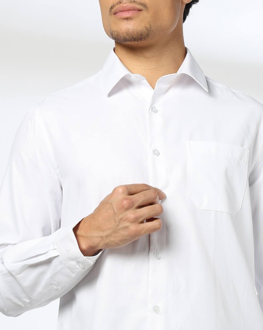 John Players | Men Slim Fit Shirt with Patch Pocket|4