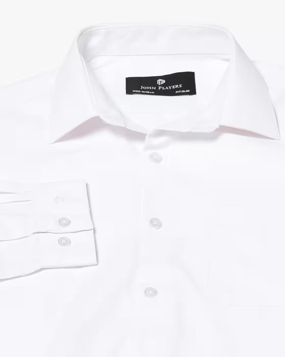 John Players | Men Slim Fit Shirt with Patch Pocket|5