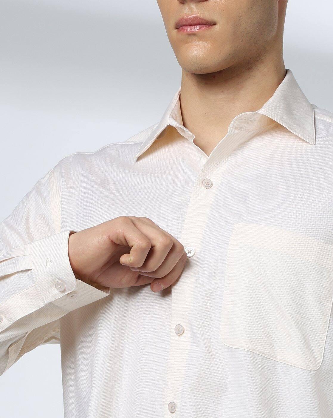 John Players | Men Regular Fit Cotton Shirt with Patch Pocket|4
