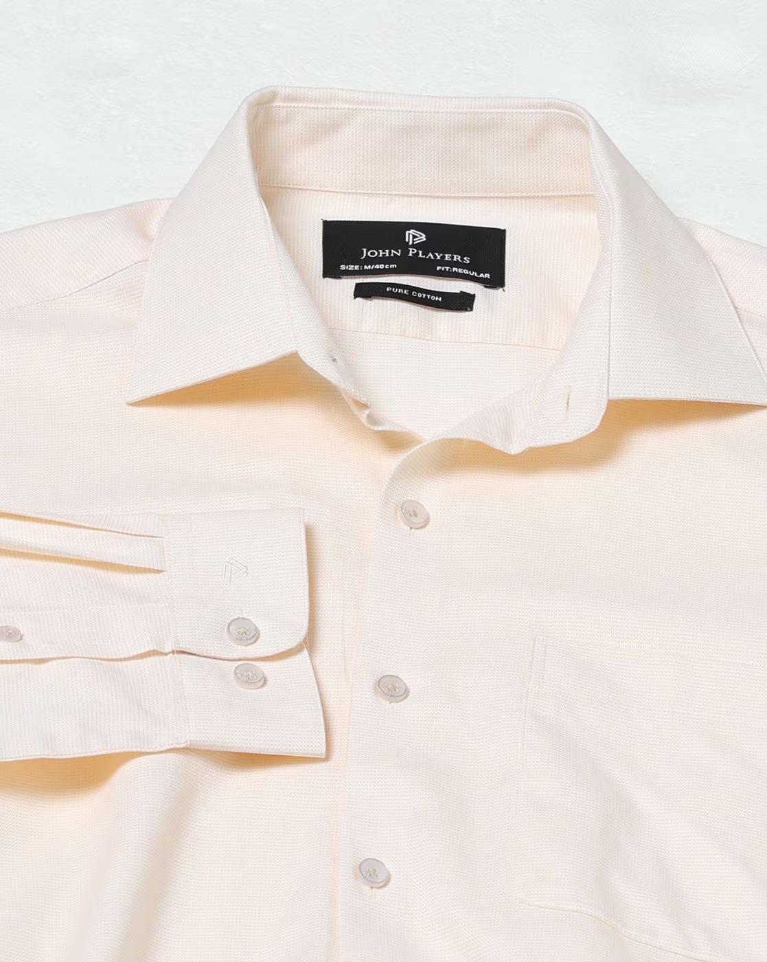 John Players | Men Regular Fit Cotton Shirt with Patch Pocket|5