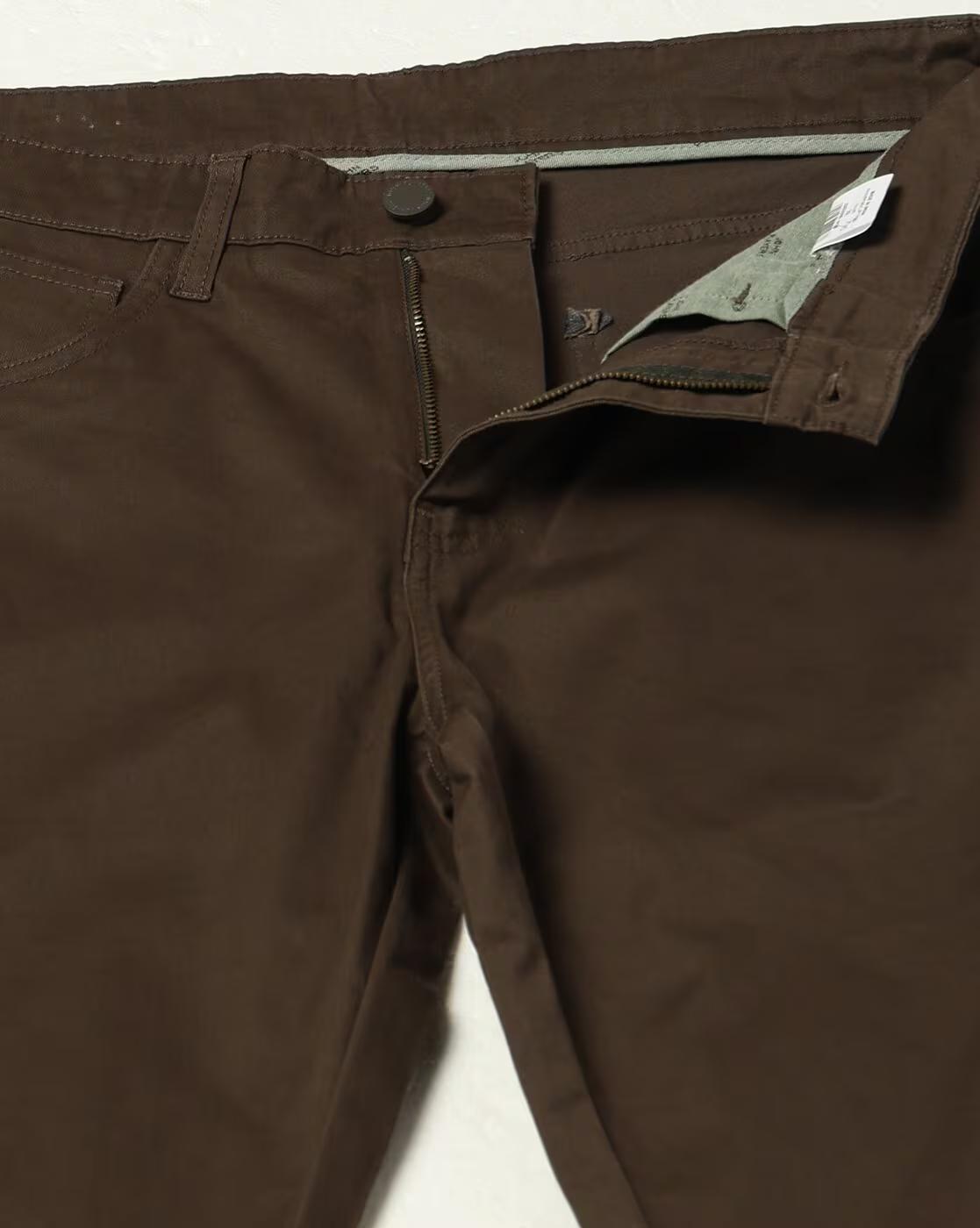 John Players | Men Slim Fit Flat-Front Trousers|4