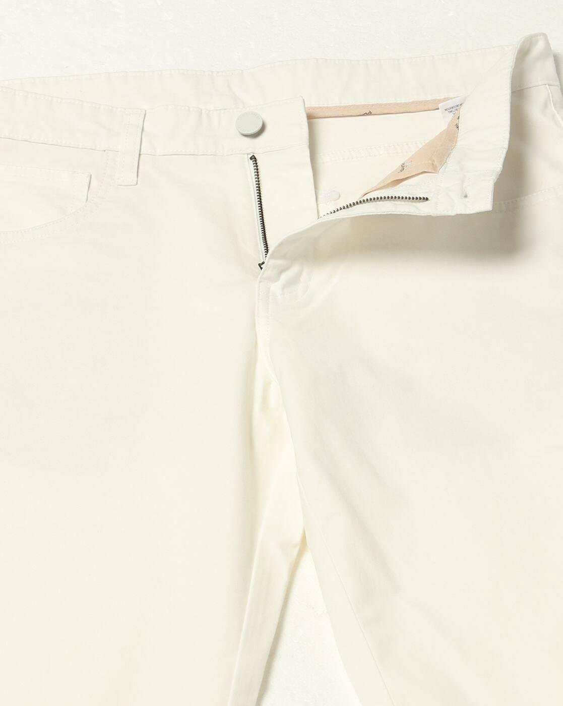 John Players | Men Slim Fit Flat-Front Trousers|4