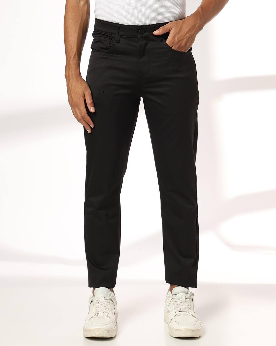 John Players | Men Slim Fit Flat-Front Chinos|0