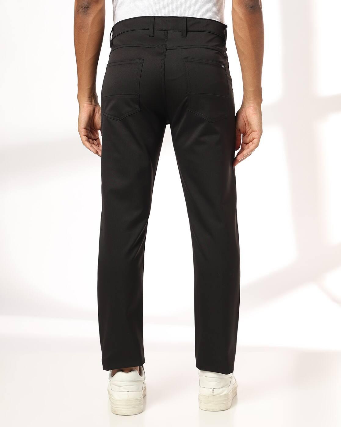 John Players | Men Slim Fit Flat-Front Chinos|2