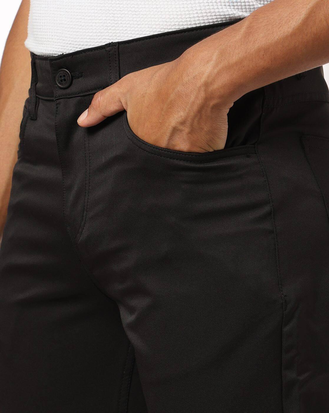 John Players | Men Slim Fit Flat-Front Chinos|3