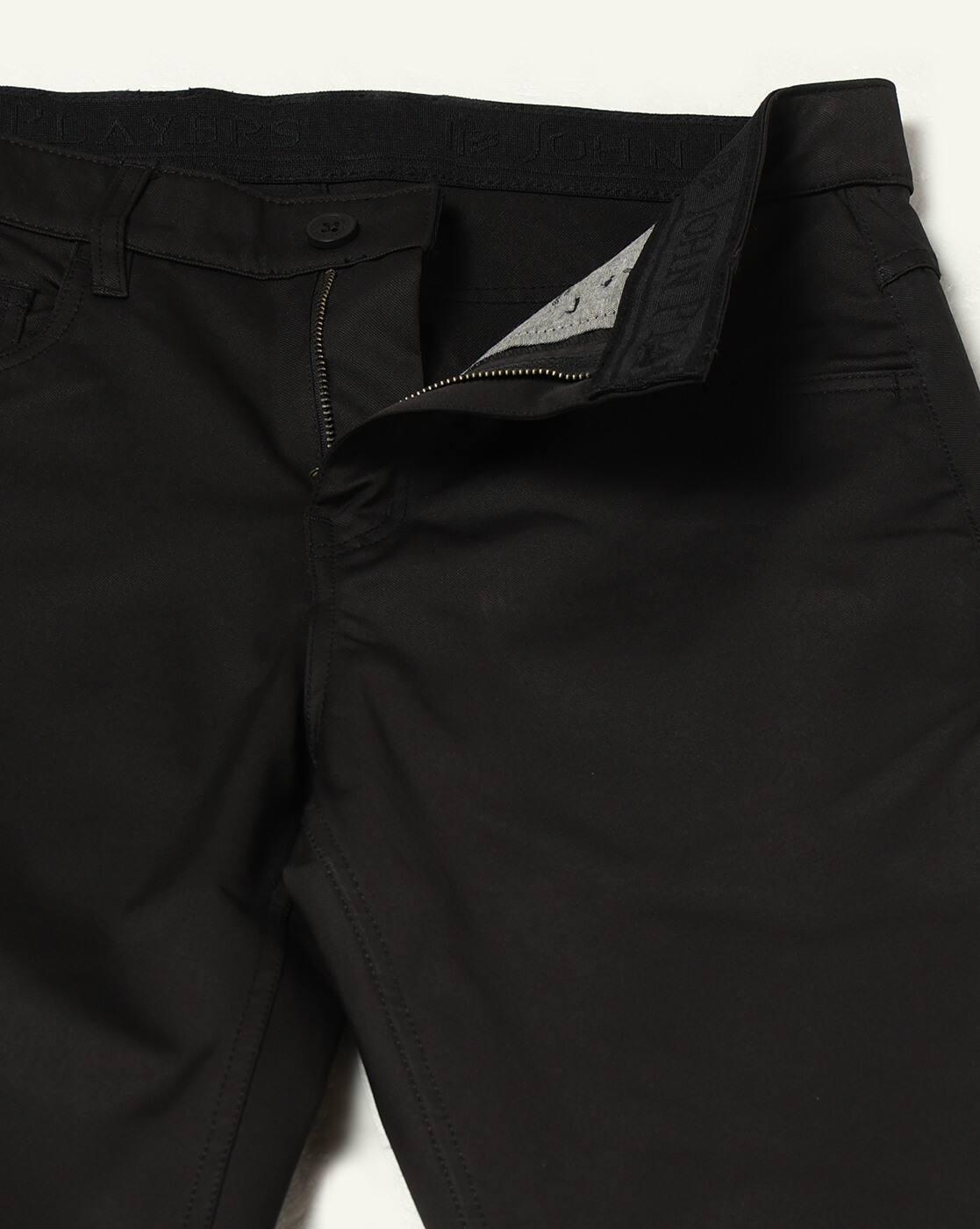 John Players | Men Slim Fit Flat-Front Chinos|4