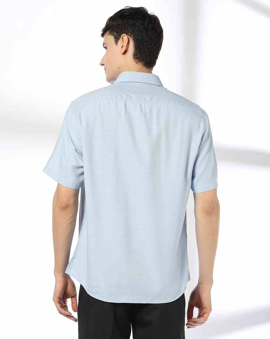 JOHN PLAYERS | Men Checked Regular Fit Shirt|3