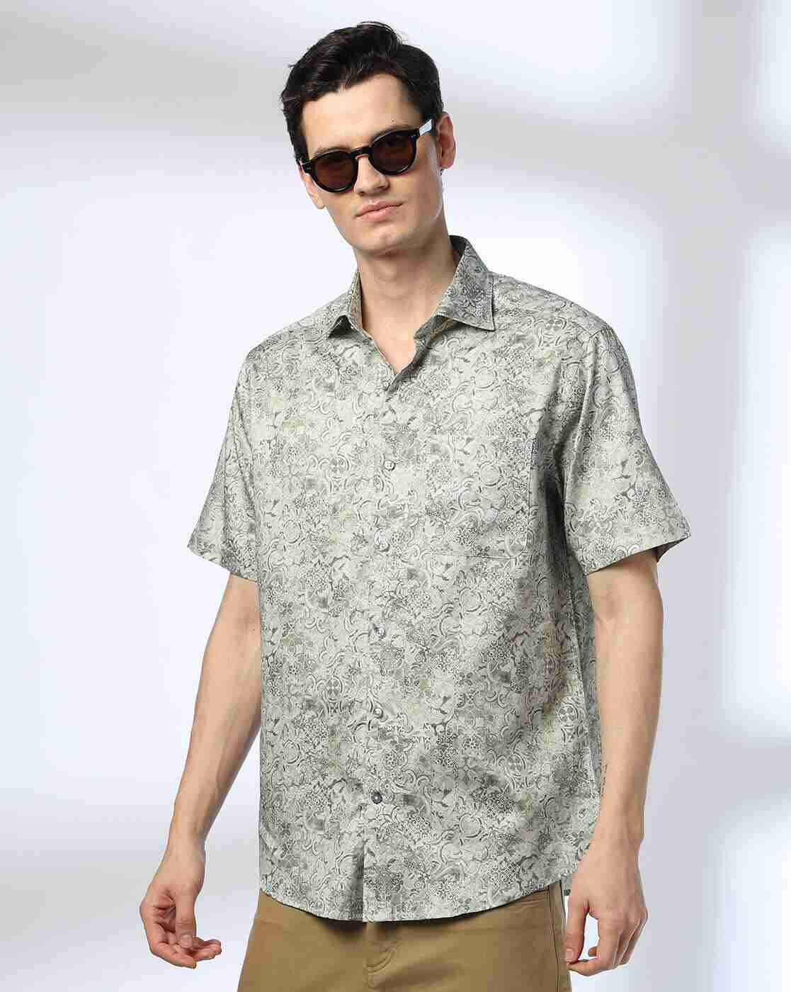 JOHN PLAYERS | Men Printed Regular Fit Shirt|0