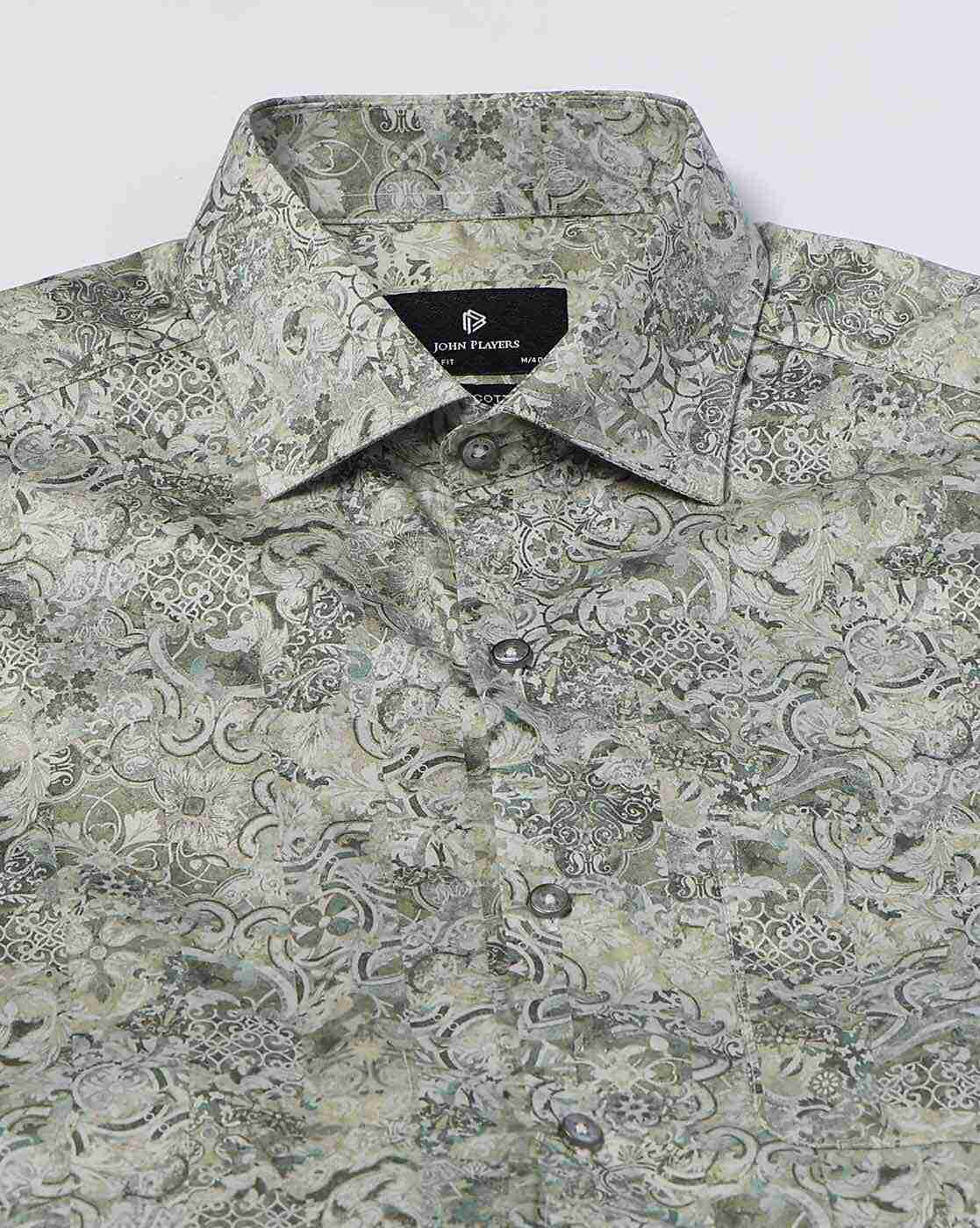 JOHN PLAYERS | Men Printed Regular Fit Shirt|4