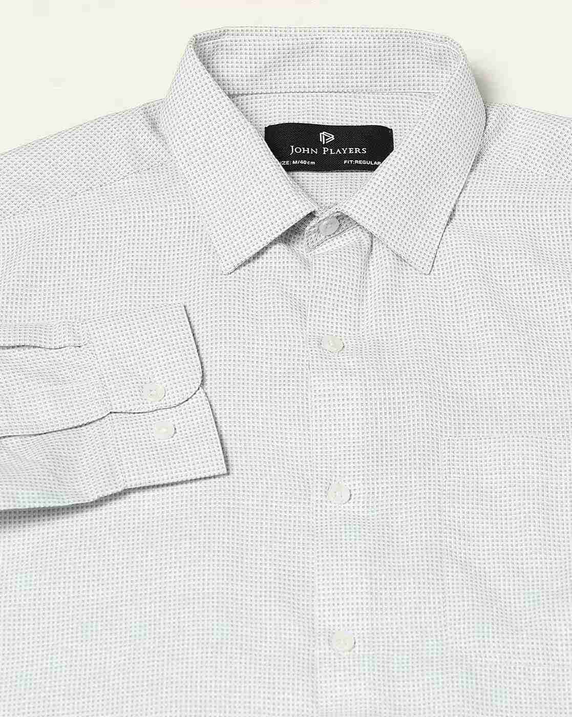JOHN PLAYERS | Men Micro Print Slim Fit Shirt|5