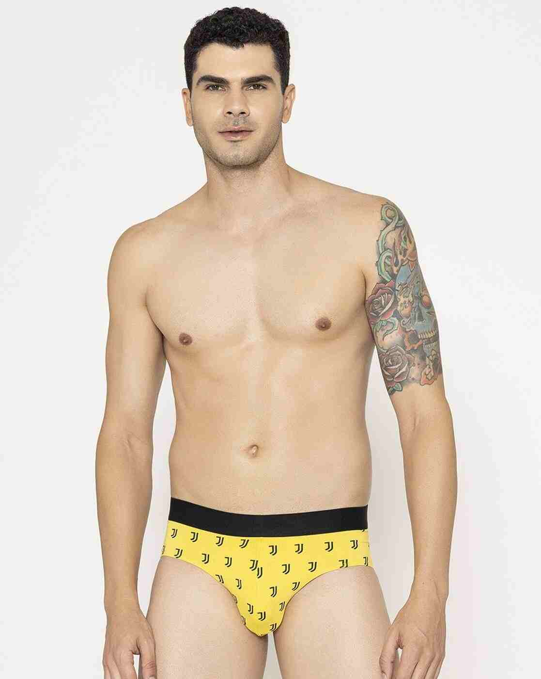 JOHN PLAYERS | Men Geometric Print Briefs with Elasticated Waist|0