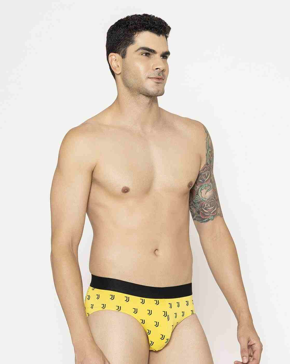 JOHN PLAYERS | Men Geometric Print Briefs with Elasticated Waist|2