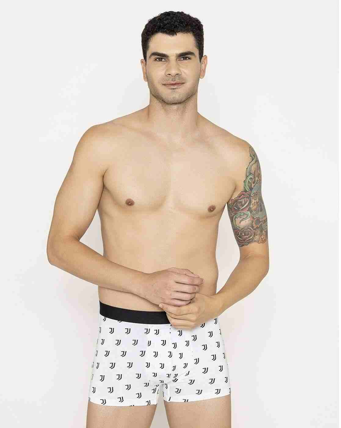 JOHN PLAYERS | Men Typographic Print Trunk with Elasticated Waist|0