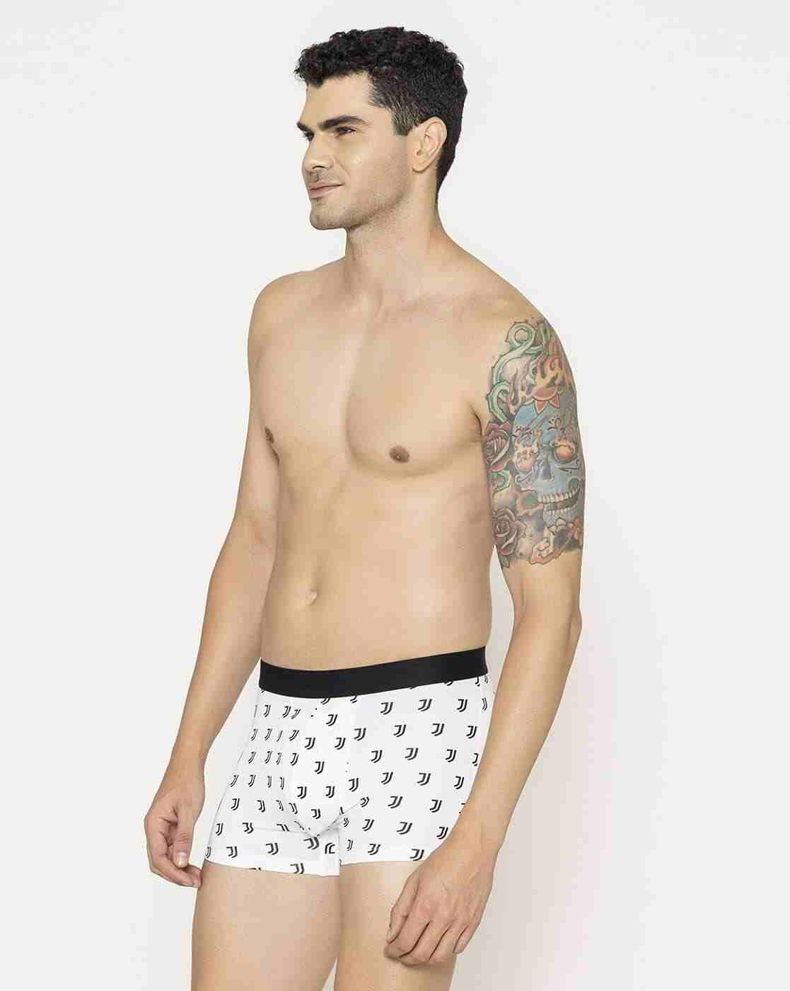 JOHN PLAYERS | Men Typographic Print Trunk with Elasticated Waist|3