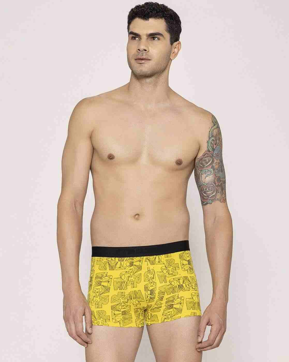 JOHN PLAYERS | Men Typographic Print Trunk with Elasticated Waist|0