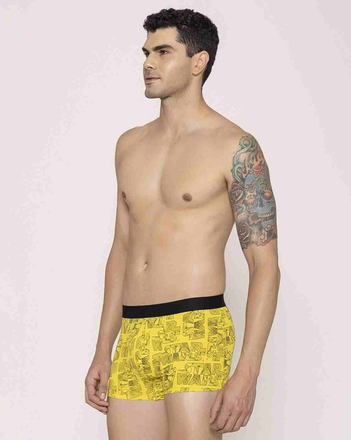 JOHN PLAYERS | Men Typographic Print Trunk with Elasticated Waist|1