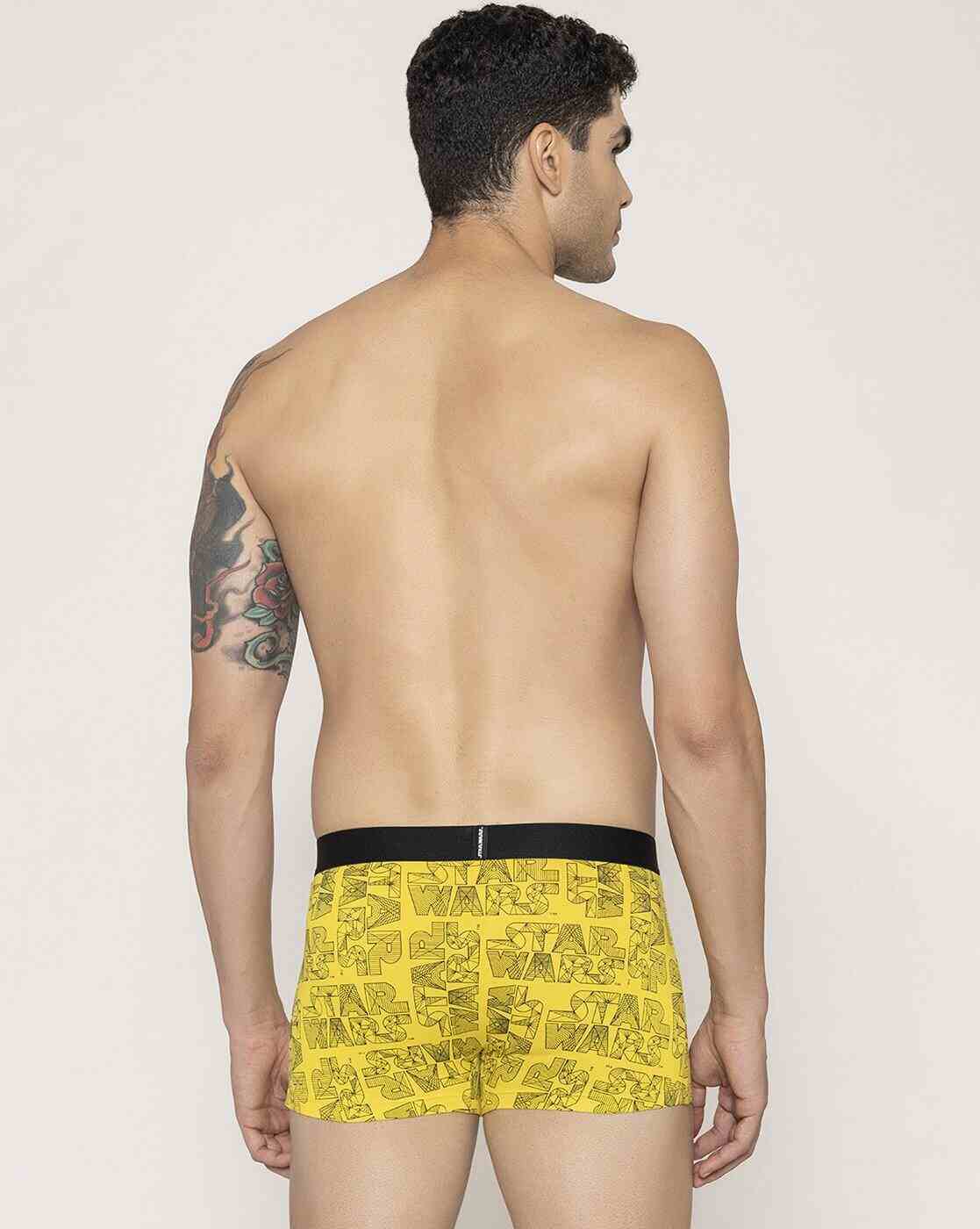 JOHN PLAYERS | Men Typographic Print Trunk with Elasticated Waist|3