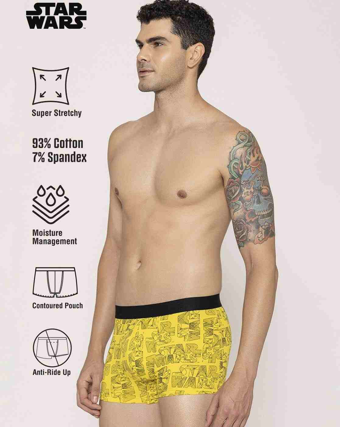 JOHN PLAYERS | Men Typographic Print Trunk with Elasticated Waist|4