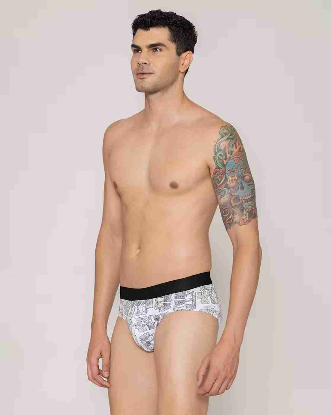 JOHN PLAYERS | Men Typographic Print Briefs|1
