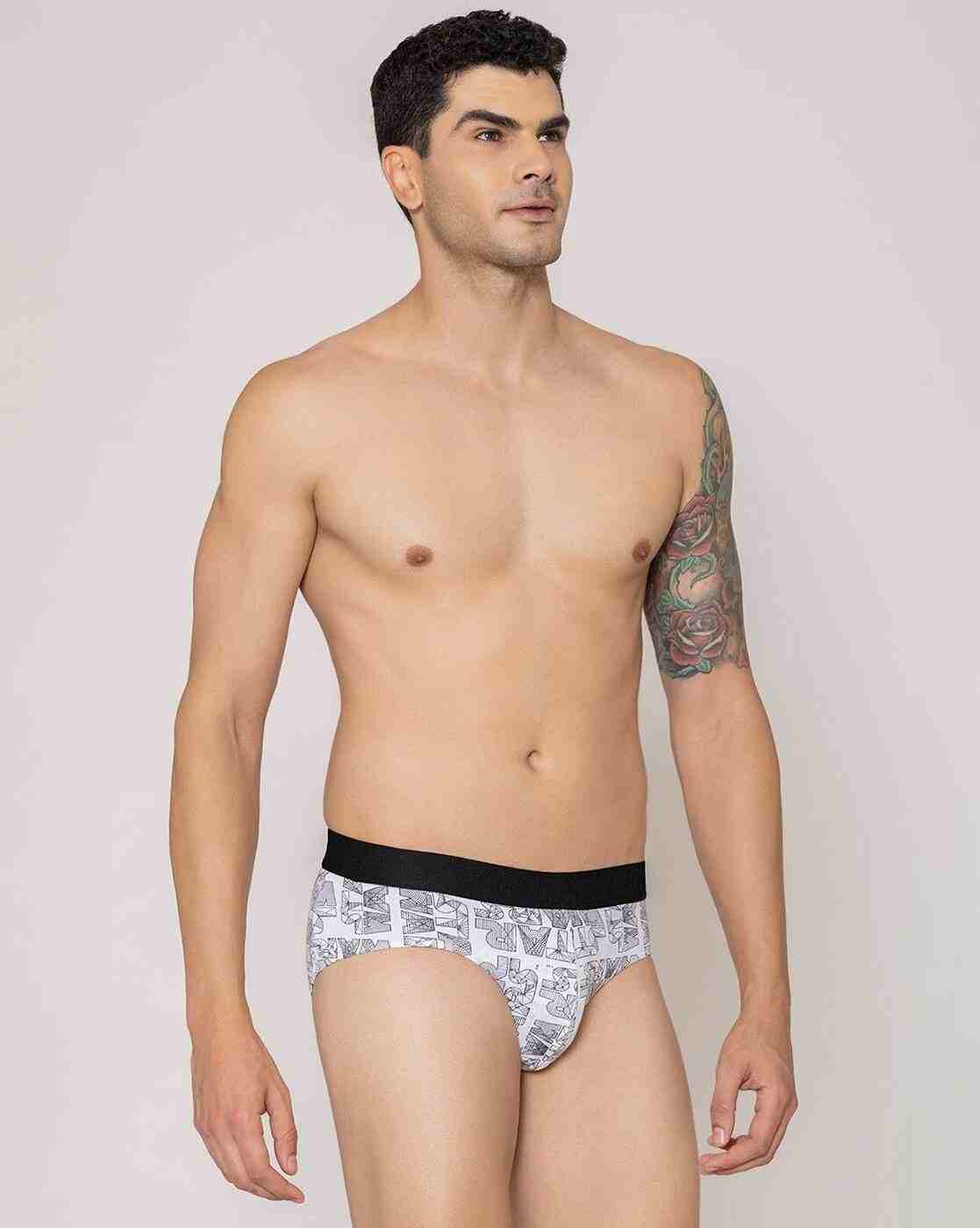 JOHN PLAYERS | Men Typographic Print Briefs|2