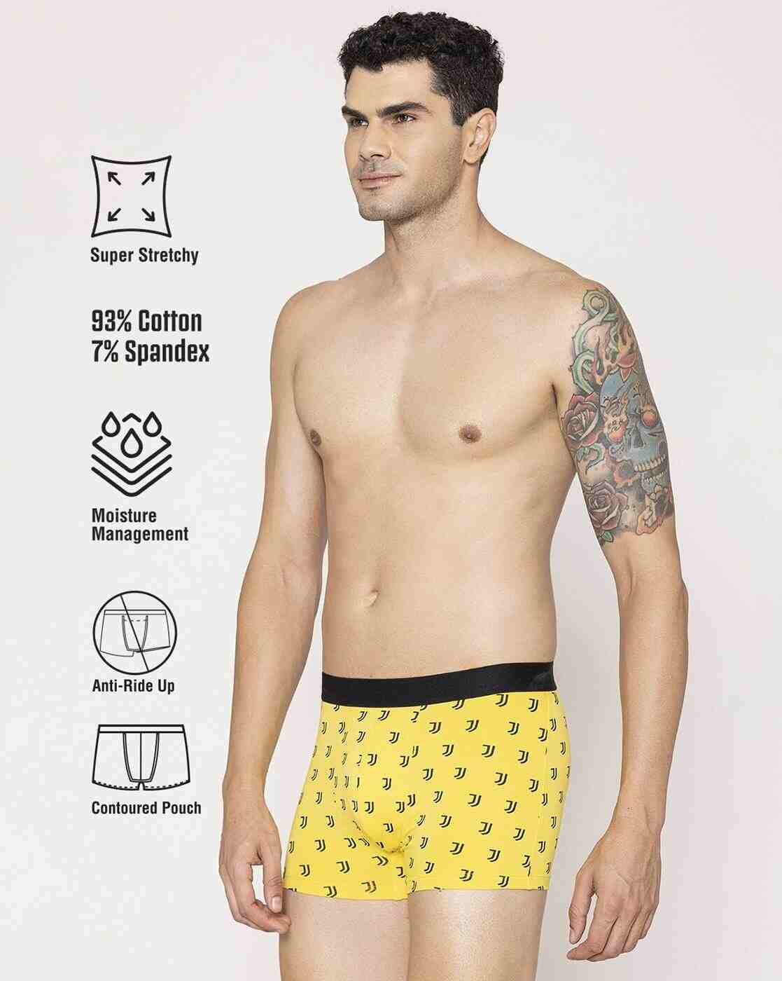 JOHN PLAYERS | Men Printed Trunks with Elasticated Waist|5