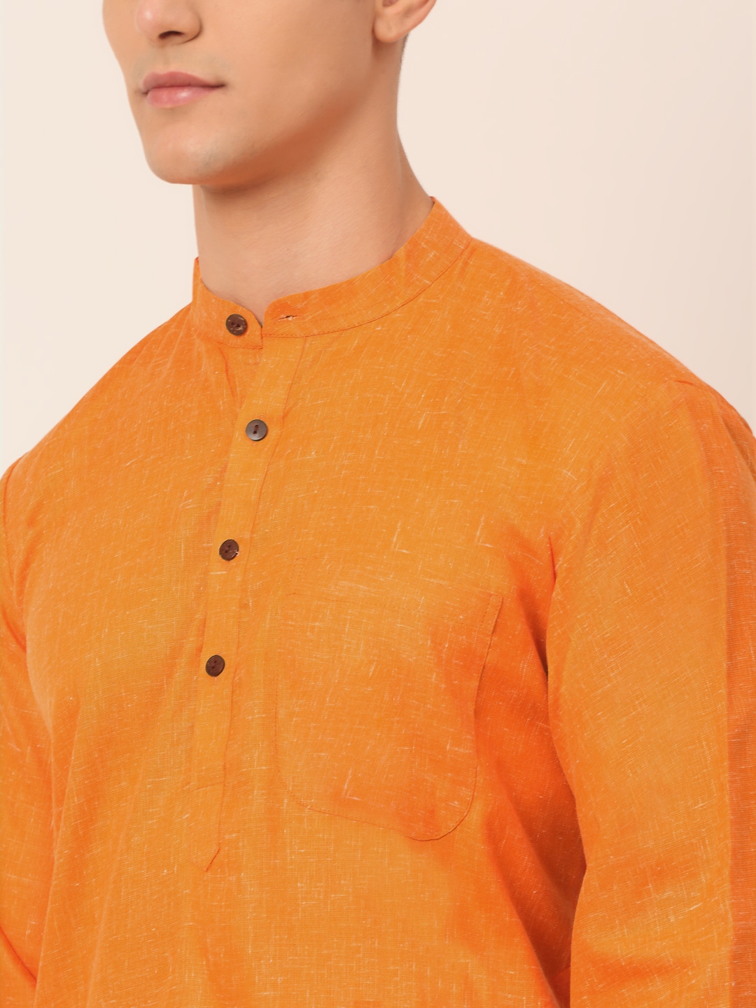 Jompers | Men's Cotton Solid Kurta Pajama Sets  3
