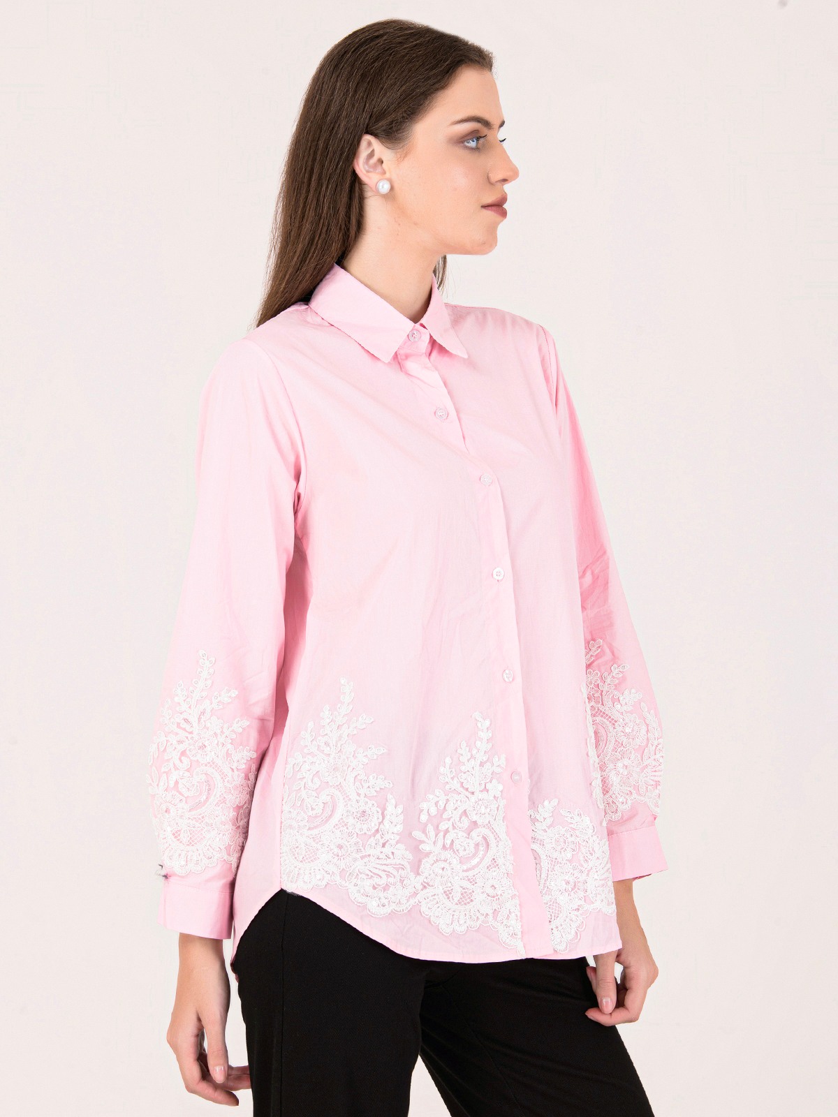 Albion Women Baby Pink Smart Top