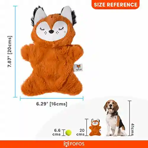 Barkbutler Fofos Glove Plush Fox Toy for Dogs | for Soft Chewers