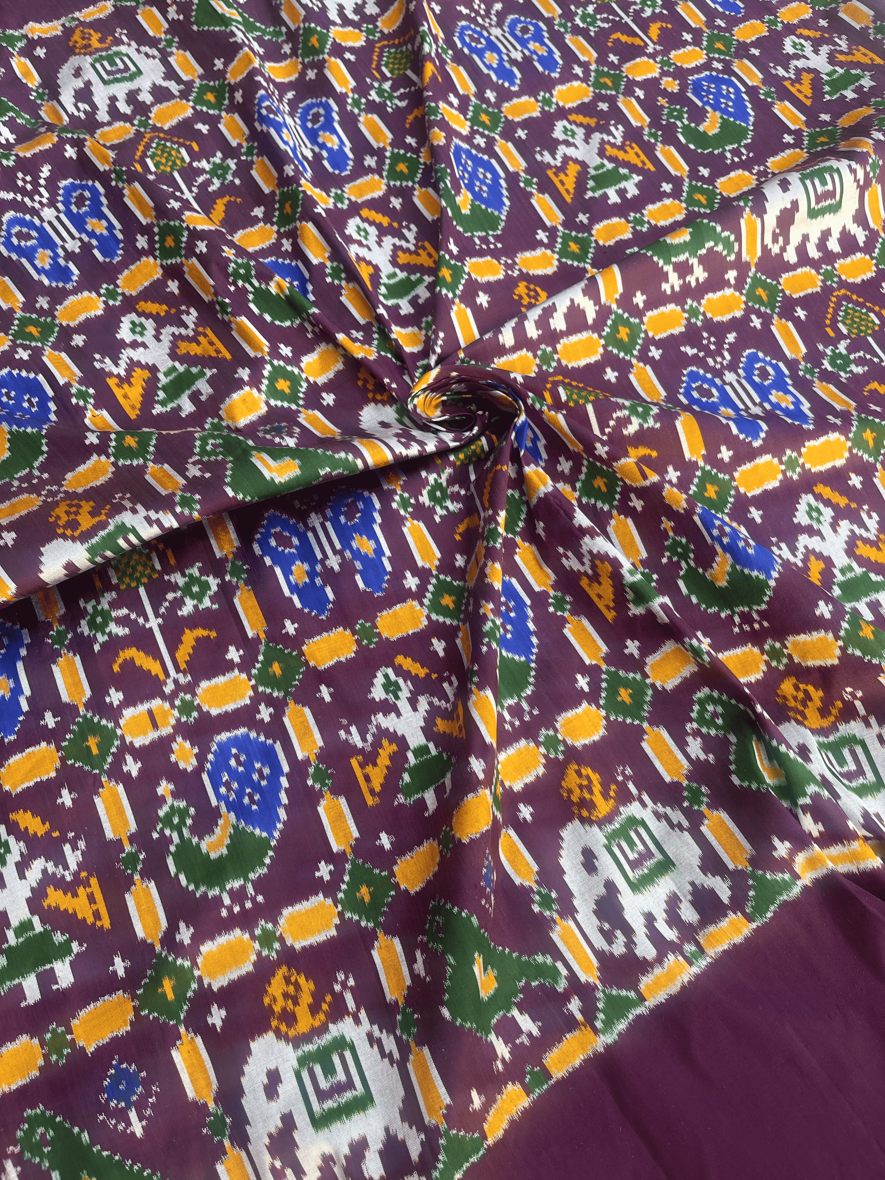 Patola 6 Motif Silk Ikat Fabric